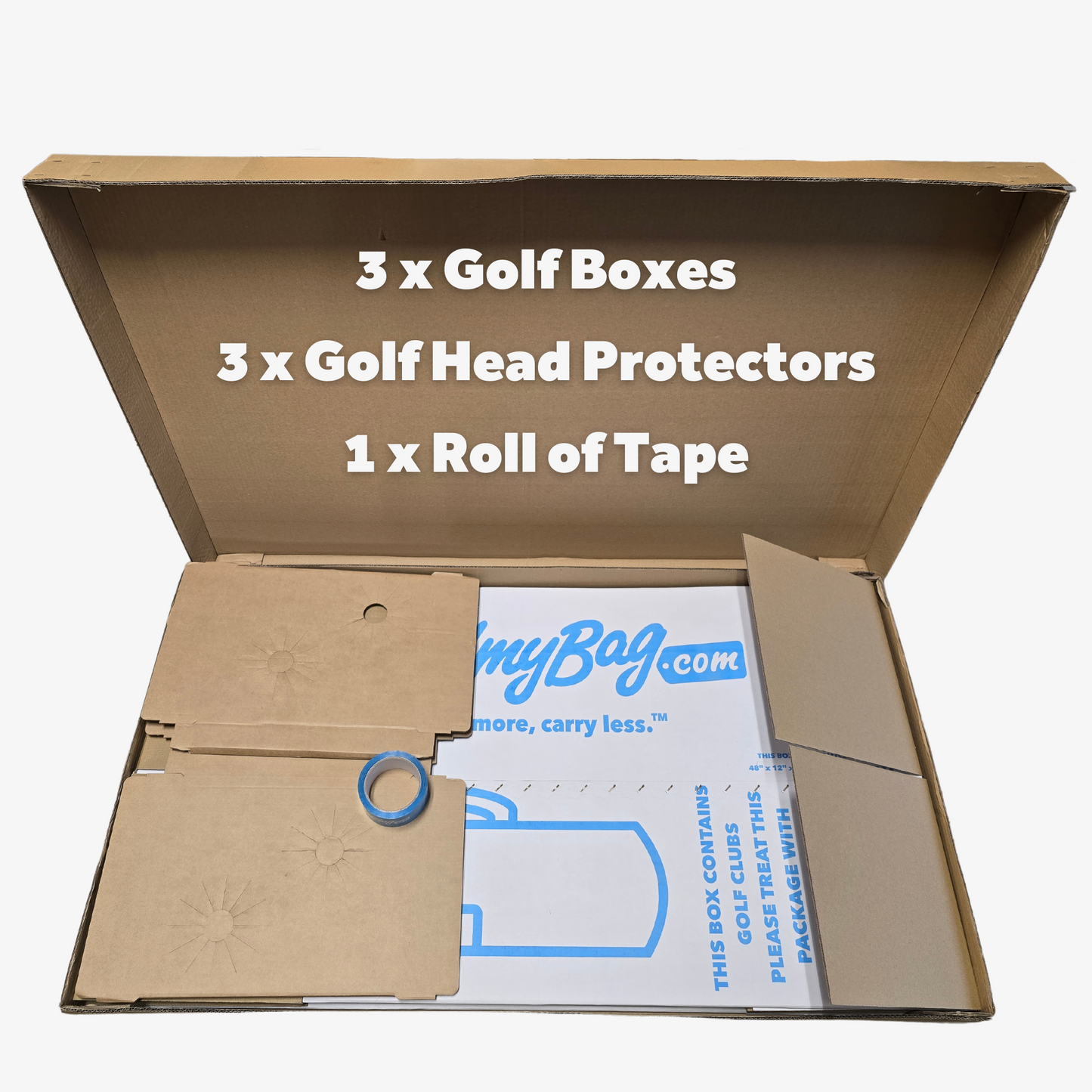 3-pack Golf Club Box & Protective Kit
