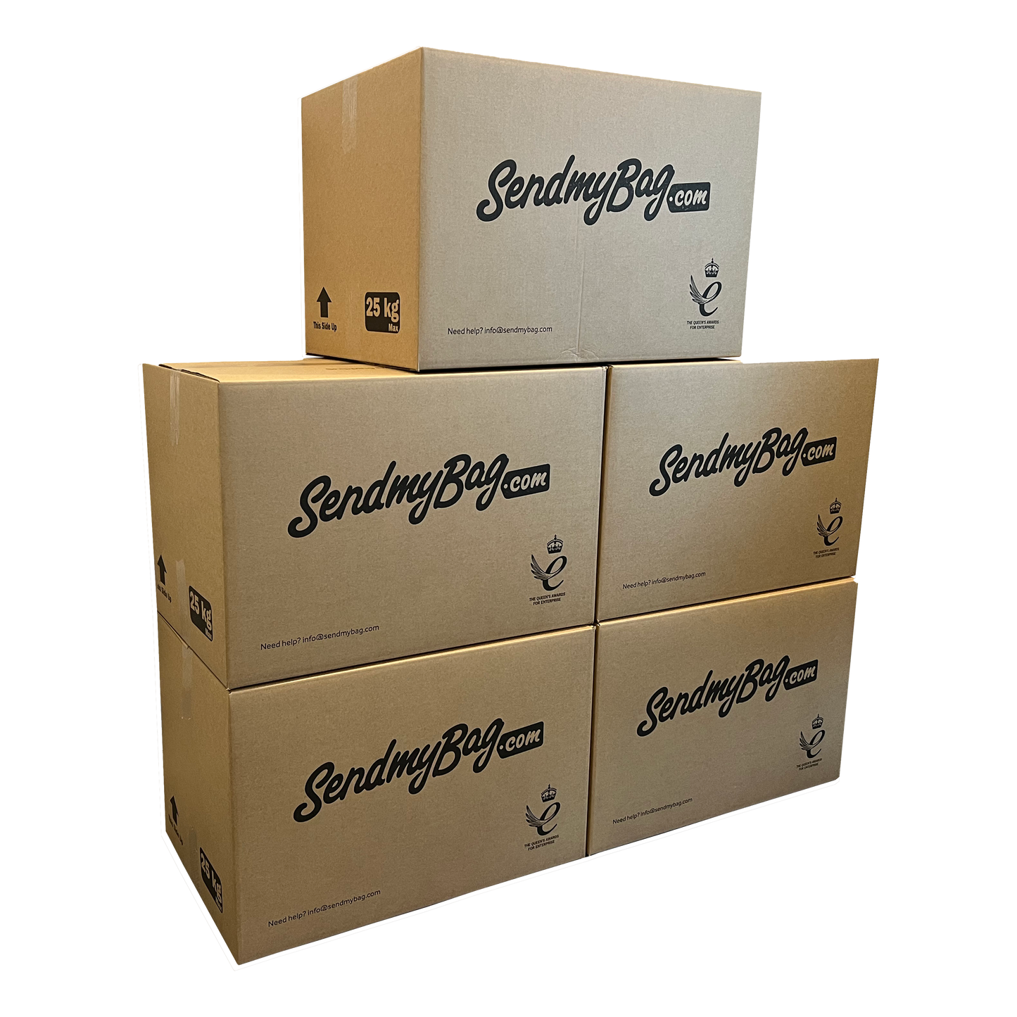 Pack of 5 Double Walled Cardboard Boxes